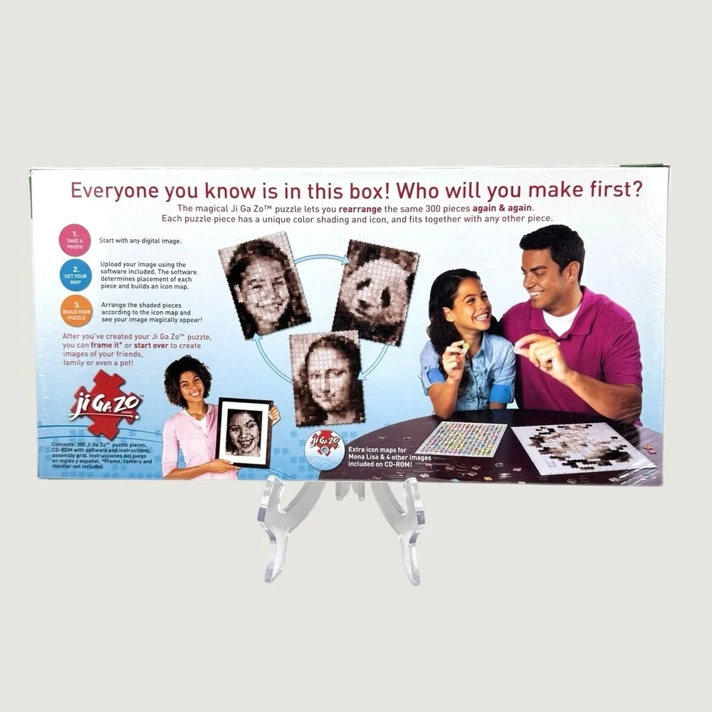 Hasbro Ji Ga Zo Puzzle 300 Pieces Sealed Custom‎ Photo Mosaic Puzzle CD-ROM NEW